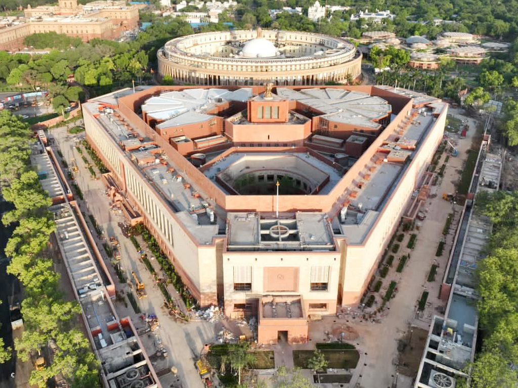 New Parliament Building New Delhi exterior view