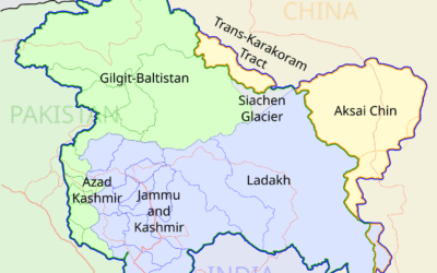 Kashmir region map India Pakistan