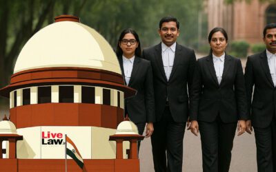 Advocates standing before the Supreme Court of India