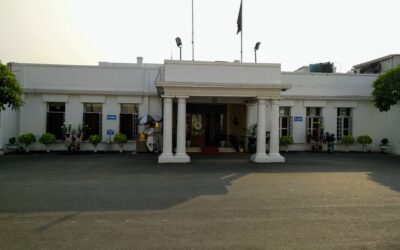 Heritage colonial-era club building in Lutyens Delhi
