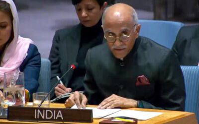 India's Permanent Representative to the United Nations addressing the General Assembly