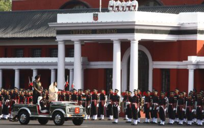 Indian Army officers at a passing-out parade ceremony