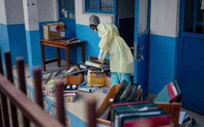 Public health workers responding to Ebola outbreak in central Africa