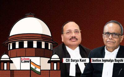 Two Supreme Court judges seated at the bench announcing directions on timely delivery of judgments