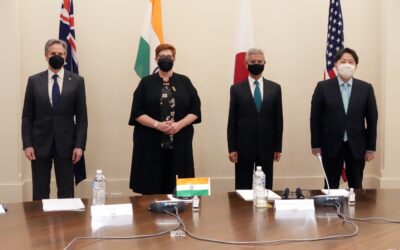 Foreign ministers of India, the United States, Japan and Australia at a Quad meeting