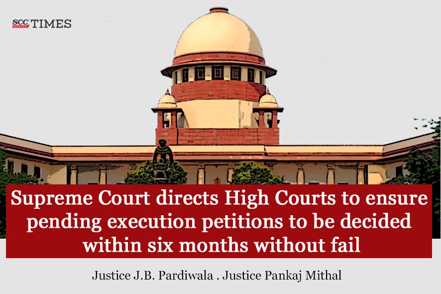 Indian courtroom gavel and law books illustrating execution petitions
