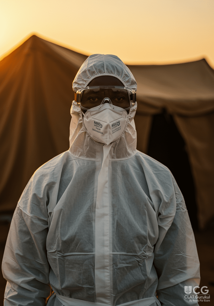 Health workers in protective equipment during a disease outbreak response