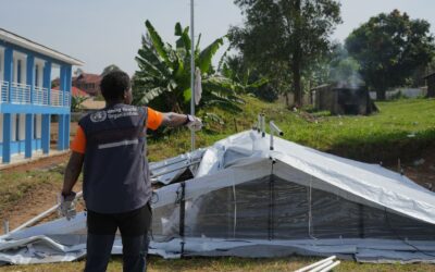 Health workers conducting Ebola outbreak response in the Democratic Republic of the Congo