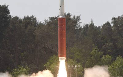 Launch of a DRDO ballistic missile defence interceptor, illustrating India's multi-layered missile-defence capability