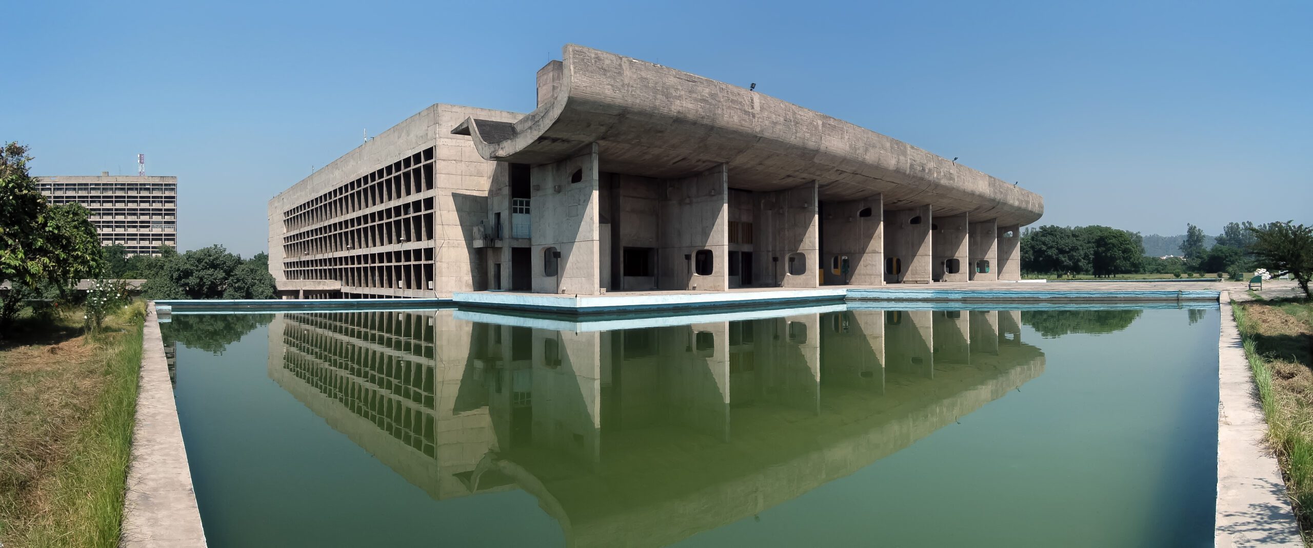 The Le Corbusier-designed Palace of Assembly at Chandigarh's Capitol Complex, a UNESCO World Heritage Site