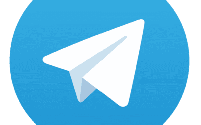 The Telegram messaging app icon on a smartphone screen