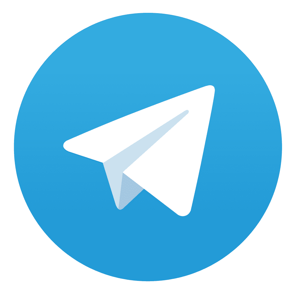 The Telegram messaging app icon on a smartphone screen