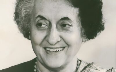 Portrait of former Prime Minister Indira Gandhi, who advised the proclamation of the 1975 Emergency