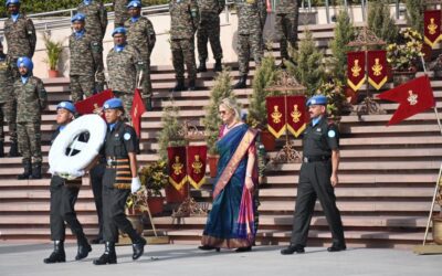 UN peacekeepers on duty representing India contribution to UNMISS