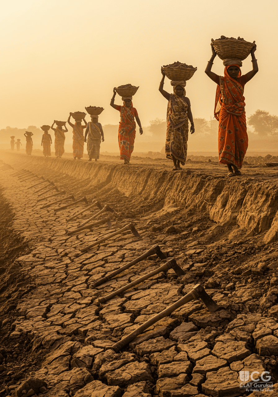 Rural employment guarantee work in an Indian village