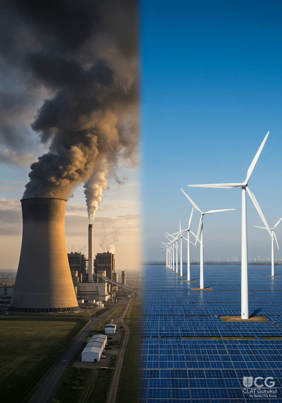 Solar power panels and renewable energy transition