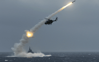 Naval anti-ship missile launch