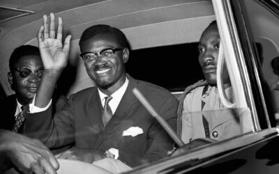 Historical portrait of Patrice Lumumba, anti-colonial independence leader of the Congo