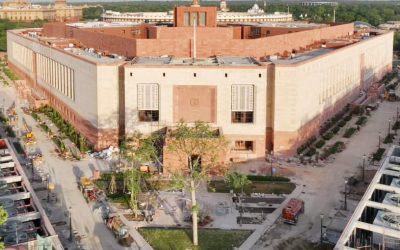 The new Parliament Building of India in New Delhi