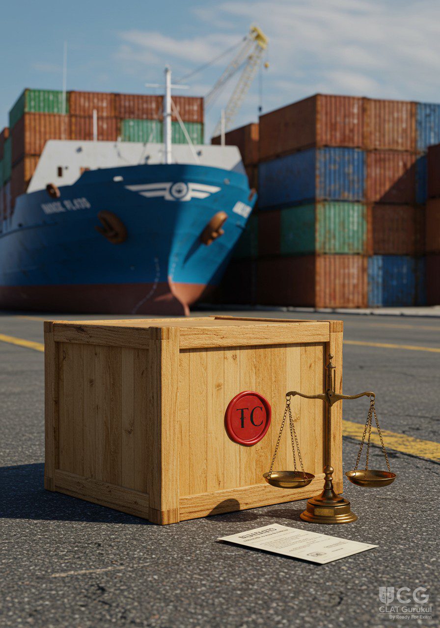 Illustration of global trade and tariffs relating to India's world trade policy