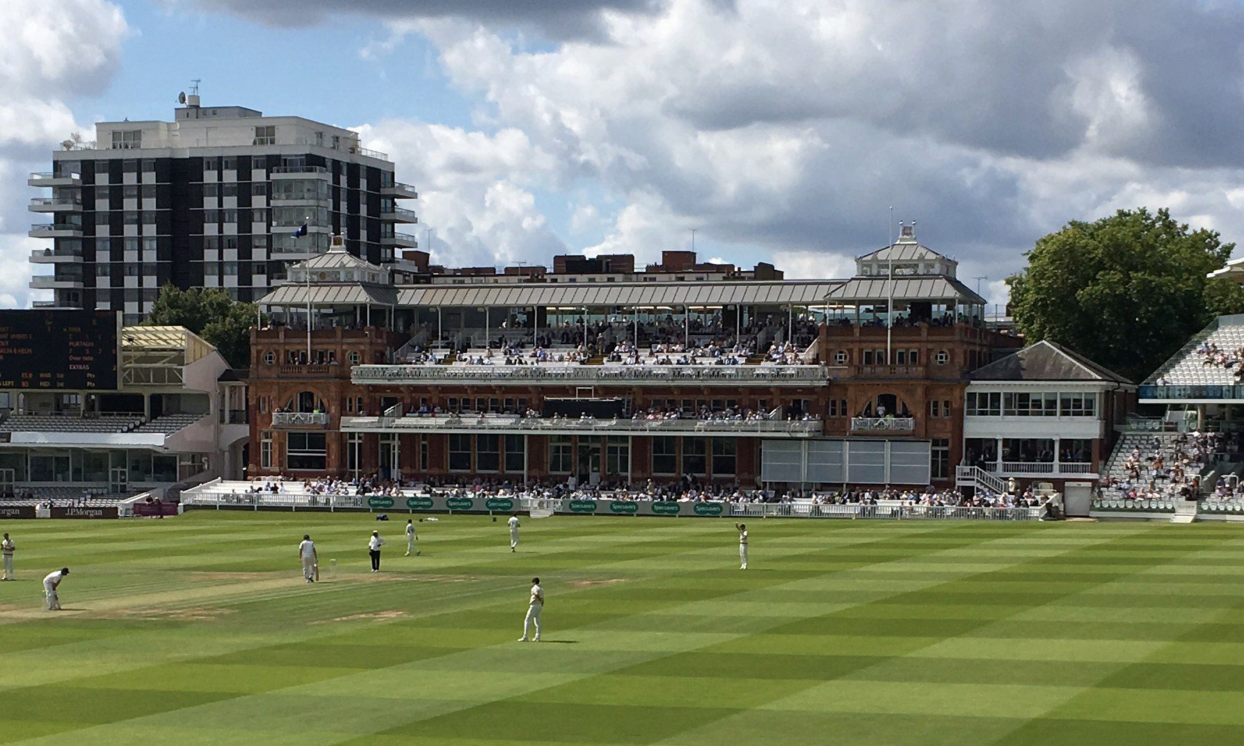 The historic pavilion at Lord's Cricket Ground in London, the Home of Cricket