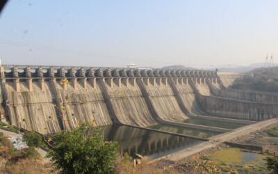 The Sardar Sarovar dam on the Narmada river