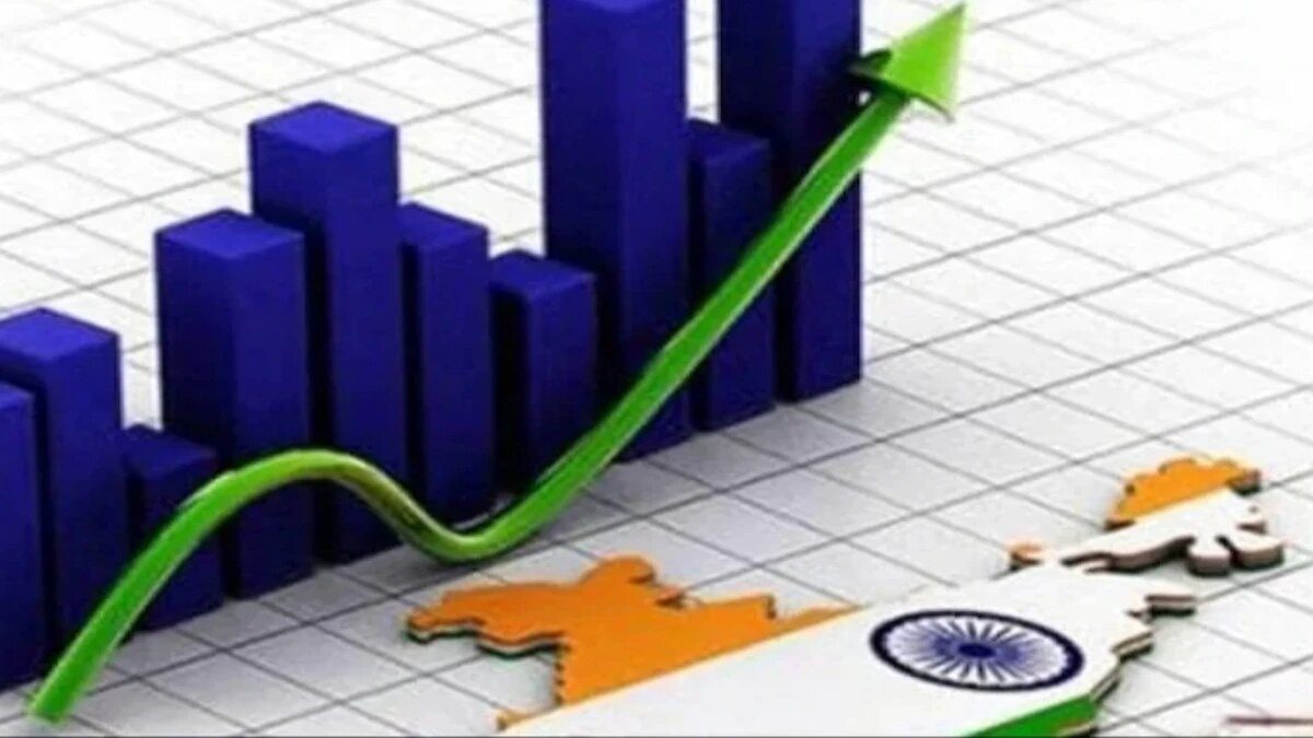Indian economy growth and inflation indicators on a financial chart