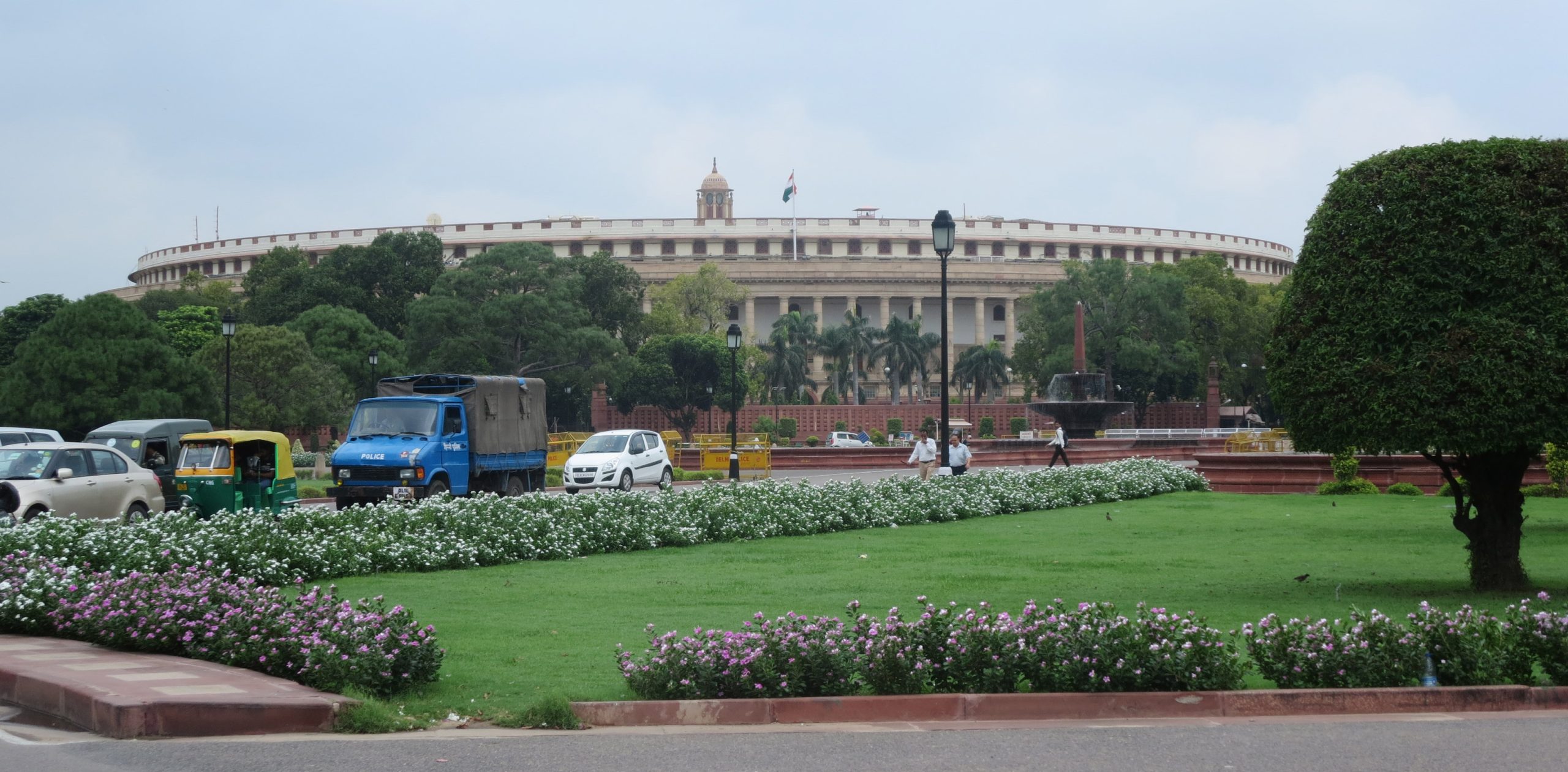 The Parliament House building in New Delhi