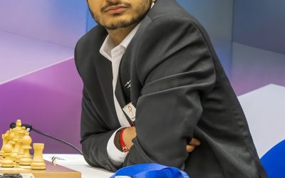 Indian chess grandmaster Vidit Santosh Gujarathi at a tournament