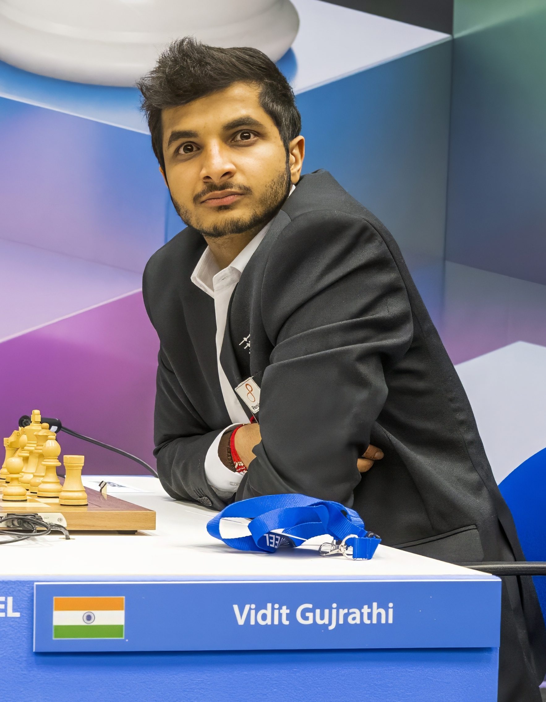 Indian chess grandmaster Vidit Santosh Gujarathi at a tournament