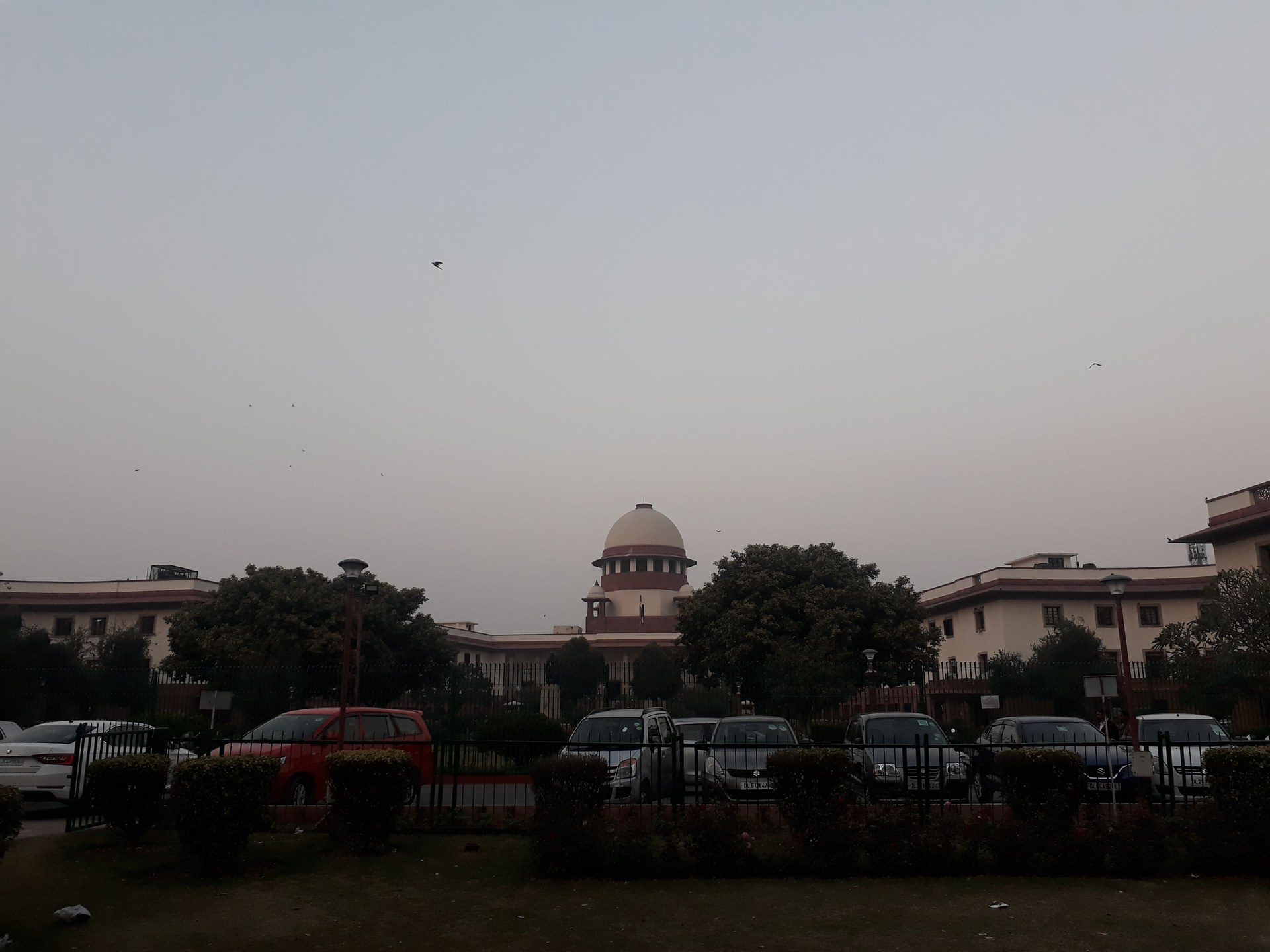 Front view of the Supreme Court of India building in New Delhi