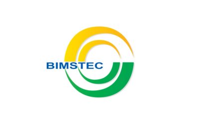 Flag of BIMSTEC, the Bay of Bengal regional grouping, on a white background