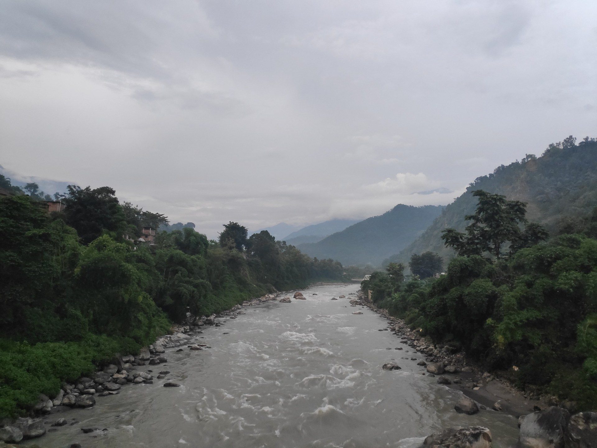 The Budhi Gandaki river flowing through a valley in Nepal (file photo)