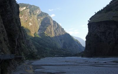 Budhi Gandaki river valley in Gorkha district, Nepal