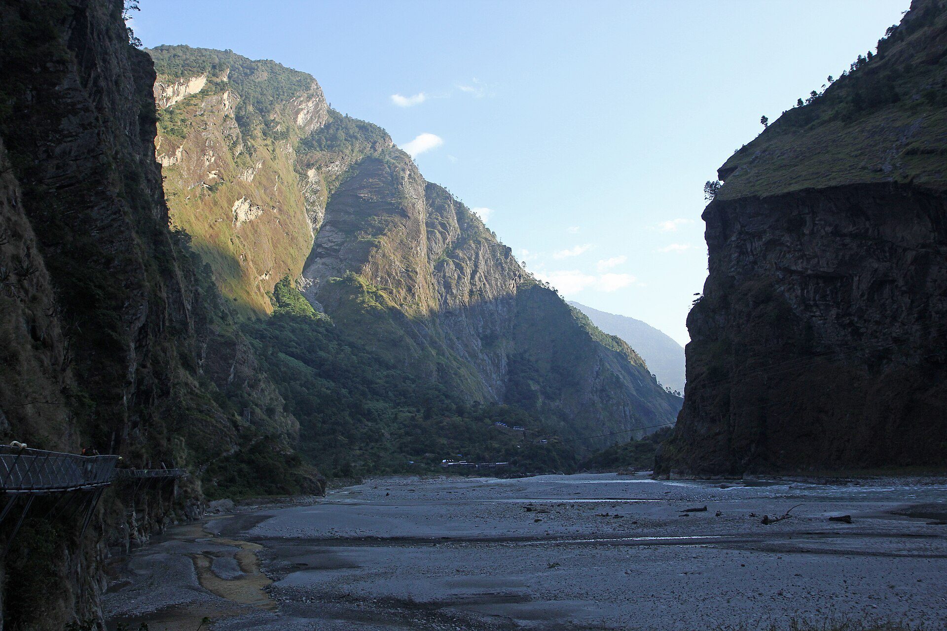 Budhi Gandaki river valley in Gorkha district, Nepal