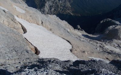 Triglav Glacier below the summit of Mount Triglav, Slovenia