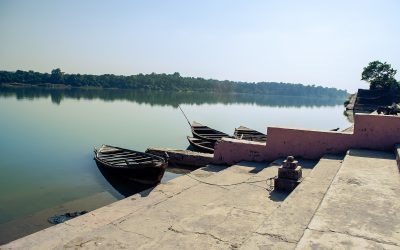 The Gandak river at Triveni on the India–Nepal border