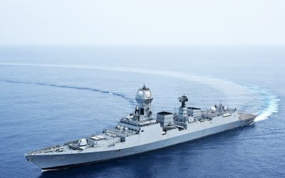 Indian Navy destroyer INS Chennai at sea