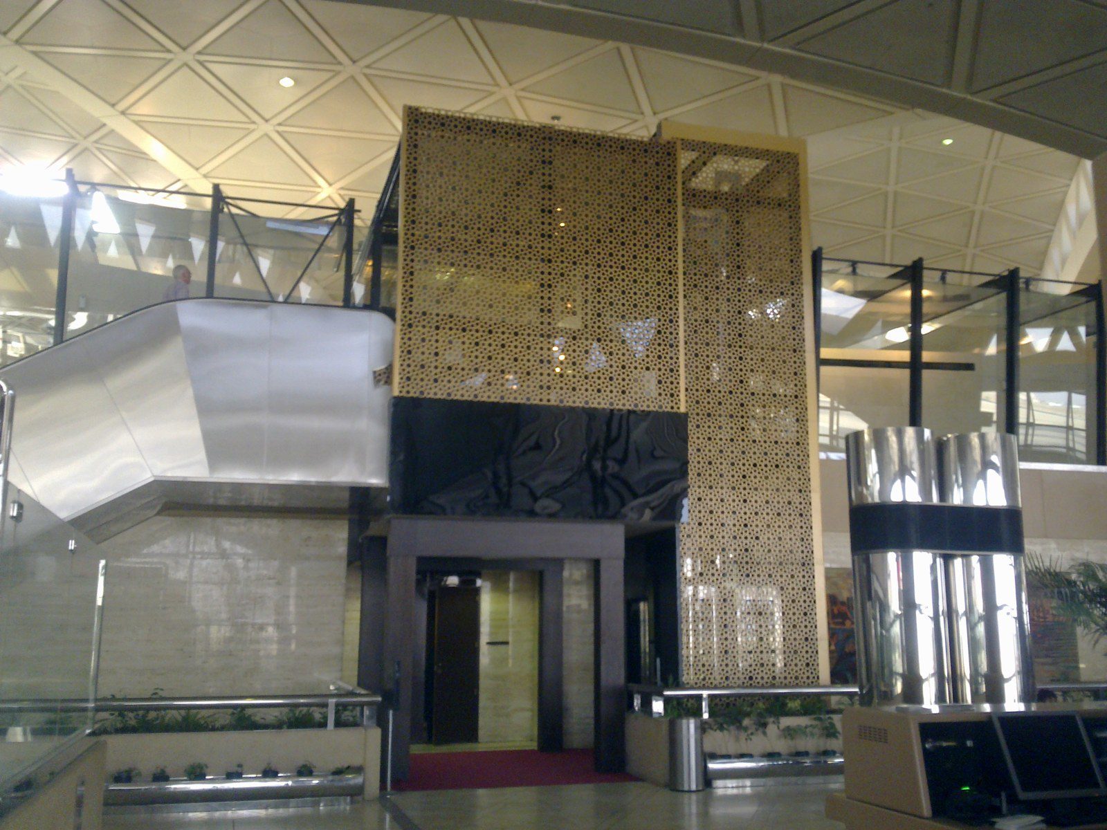 Interior of the terminal at King Khalid International Airport in Riyadh, Saudi Arabia