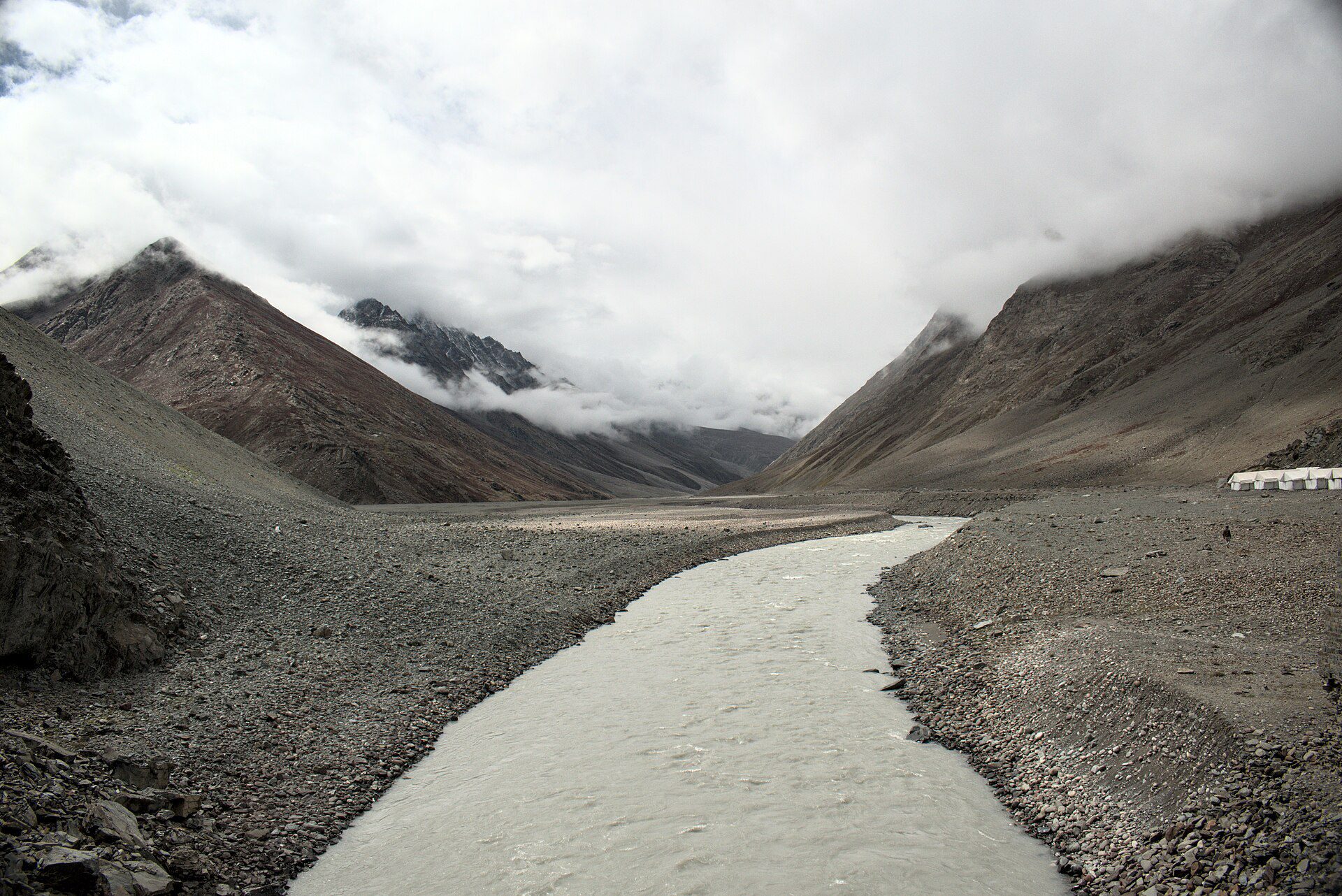 Chandra River in Lahaul, Himachal Pradesh