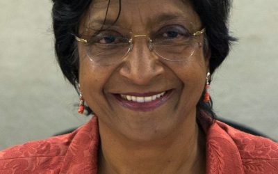 Portrait of Navi Pillay, 2026 Nobel Peace Prize laureate, in Geneva in 2014