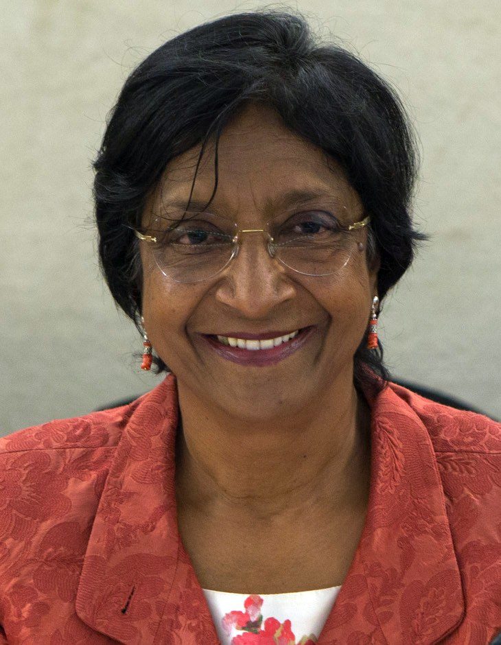 Portrait of Navi Pillay, 2026 Nobel Peace Prize laureate, in Geneva in 2014