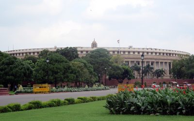 Sansad Bhavan, the old Parliament House building in New Delhi