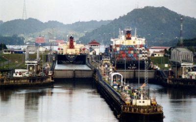 Miraflores Locks on the Panama Canal