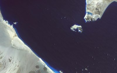 Satellite file image of the Bab-el-Mandeb strait between Yemen and the Horn of Africa