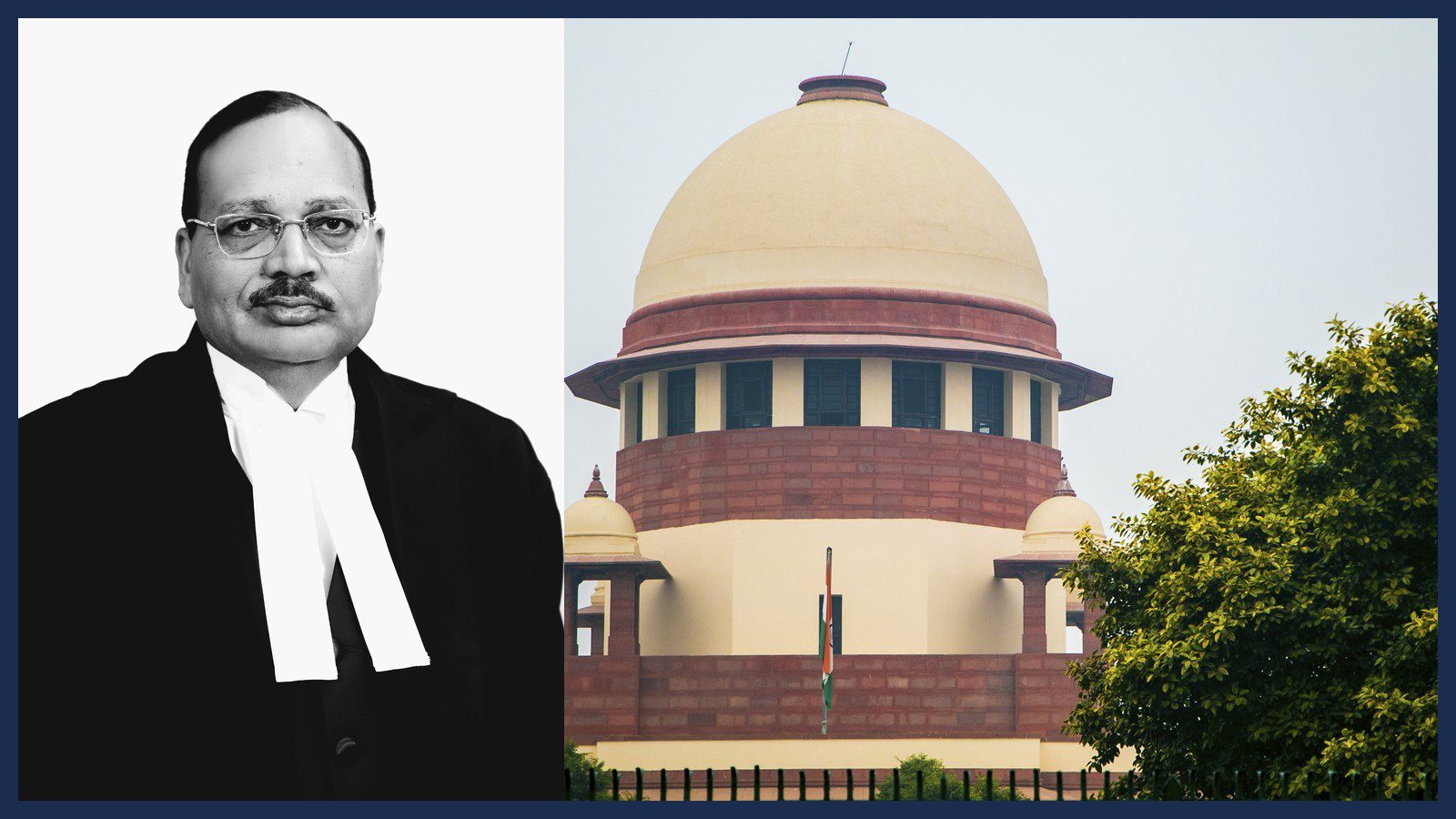 Chief Justice of India Surya Kant and the Supreme Court of India building