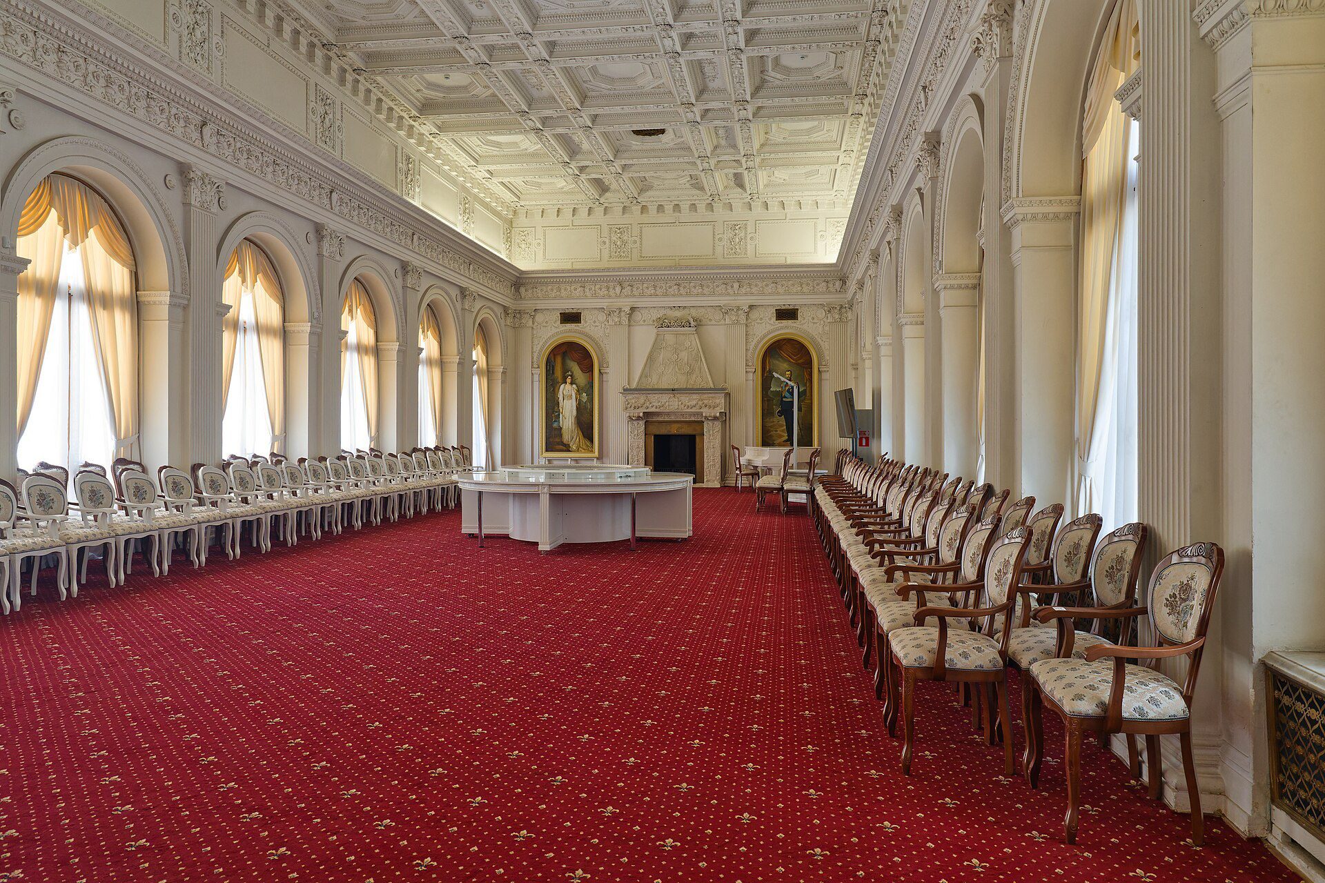 The White Hall of Livadia Palace in Yalta, where the 1945 conference was held