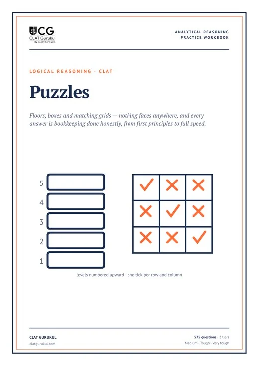 Puzzles Workbook, Analytical Reasoning cover