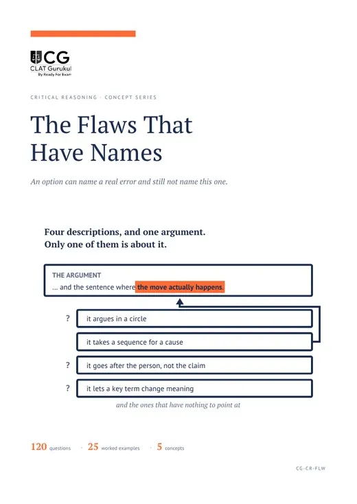 The Flaws That Have Names, Critical Reasoning concept book cover
